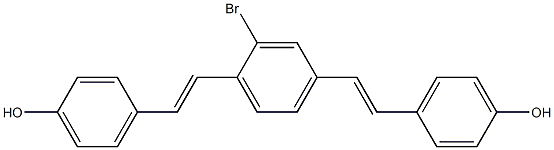 (反,反)-1-溴-2,5-双(4-羟基)乙烯基苯 结构式