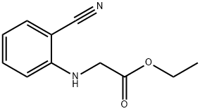 2-(2-氰基苯胺基)-乙酸乙酯 结构式