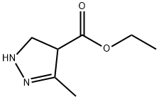 1H-Pyrazole-4-carboxylic  acid,  4,5-dihydro-3-methyl-,  ethyl  ester 结构式