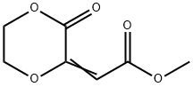 Acetic  acid,  (3-oxo-1,4-dioxan-2-ylidene)-,  methyl  ester  (9CI) 结构式