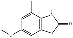 5-甲氧基-7-甲基吲哚啉-2-酮 结构式