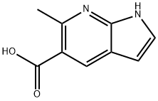 6-甲基-1H-吡咯并[2,3-B]吡啶-5-羧酸 结构式