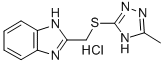 2-(((5-Methyl-4H-1,2,4-triazol-3-yl)thio)methyl)benzimidazole hydrochl oride 结构式