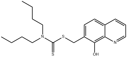 (8-hydroxyquinolin-7-yl)methyl dibutyldithiocarbamate 结构式