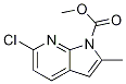 1H-Pyrrolo[2,3-b]pyridine-1-carboxylic acid, 6-chloro-2-Methyl-, Methyl ester 结构式