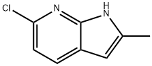 6-氯-2-甲基-1H-吡咯并[2,3-B]吡啶 结构式