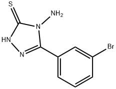 4-氨基-5-(3-溴苯基)-2H-1,2,4-三唑-3-硫酮 结构式