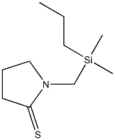 2-Pyrrolidinethione,  1-[(dimethylpropylsilyl)methyl]- 结构式