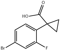 1-(4-溴-2-氟苯基)环丙甲酸 结构式