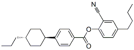 4-butyl-2-cyanophenyl trans-p-(4-propylcyclohexyl)benzoate  结构式