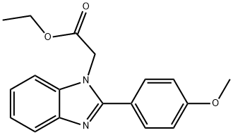 [2-(4-METHOXY-PHENYL)-BENZOIMIDAZOL-1-YL]-ACETIC ACID ETHYL ESTER 结构式