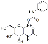 O-(2-Acetamido-2-deoxy-D-glucopyranosylidene)amino N-phenyl Carbamate 结构式