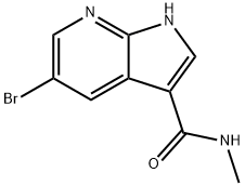 5-溴-N-甲基 -1H-吡咯并[2,3-B]吡啶-3-甲酰胺 结构式