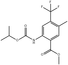 Benzoic acid, 5-Methyl-2-[[(1-Methylethoxy)carbonyl]aMino]-4-(trifluoroMethyl)-, Methyl ester 结构式