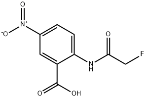 2-fluoroactylamino-5-nitrobenzoicacid 结构式