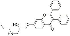 7-[3-(Propylamino)-2-hydroxypropoxy]-2,3-diphenylchromone 结构式