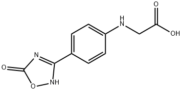 N-[4-(2,5-二氢-5-氧代-1,2,4-恶二唑-3-基)苯基]甘氨酸 结构式