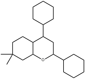 2,4-dicyclohexyl-7,7-dimethyl-2,3,4,4a,5,6,8,8a-octahydrochromene 结构式