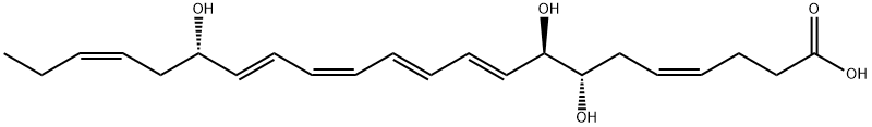 (4Z,7S,8S,9E,11E,13Z,15E,17S,19Z)-7,8,17-TRIHYDROXYDOCOSA-4,9,11,13,15,19-HEXAENOIC ACID 结构式