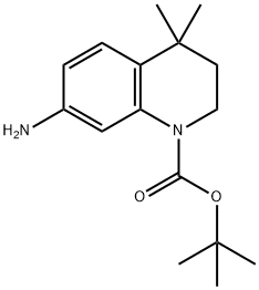 7-氨基-4,4-二甲基-3,4-二氢-2H-喹啉-1-羧酸叔丁酯 结构式