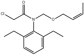 N-[[(Z)-but-2-enoxy]methyl]-2-chloro-N-(2,6-diethylphenyl)acetamide 结构式