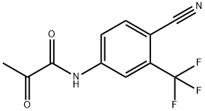 N-[4-氰基-3-(三氟甲基)苯基]-2-氧代丙酰胺 结构式
