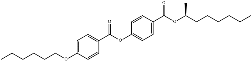 4-(4-己氧基苯甲酰氧基)苯甲酸-S-(+)-2-辛酯 结构式