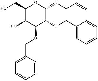 烯丙基 2,3-二-O-苄基-ALPHA-D-吡喃葡萄糖苷 结构式