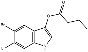5-溴-6-氯-3-吲哚丁酯 结构式