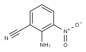 2-氨基-3-硝基苯腈 结构式