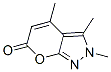 5,7,8-trimethyl-2-oxa-8,9-diazabicyclo[4.3.0]nona-4,6,9-trien-3-one 结构式