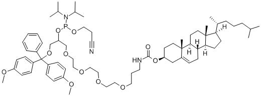 CHOLESTERYL-TEG CE-PHOSPHORAMIDITE 结构式