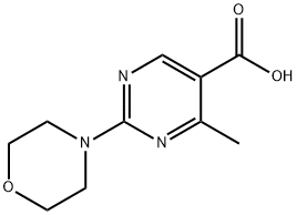 4-METHYL-2-MORPHOLIN-4-YL-PYRIMIDINE-5-CARBOXYLIC ACID 结构式