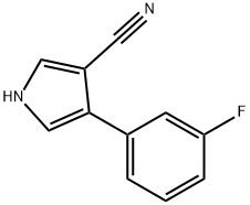 4-(3-FLUOROPHENYL)-1H-PYRROLE-3-CARBONITRILE 结构式