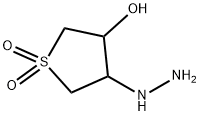 4-HYDRAZINO-1,1-DIOXO-TETRAHYDRO-1L6-THIOPHEN-3-OL 结构式