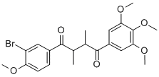 1,4-BUTANEDIONE, 1-(3-BROMO-4-METHOXYPHENYL)-2,3-DIMETHYL-4-(3,4,5-TRIMETHOXYPHENYL)- 结构式