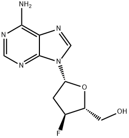 2',3'-二脱氧-3'-氟腺苷 结构式