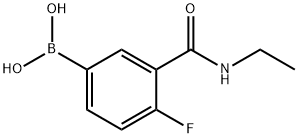 3-(乙基氨甲酰基)-4-氟苯基硼酸 结构式