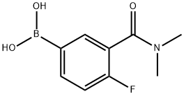 3-(二甲基氨甲酰基)-4-氟苯基硼酸 结构式