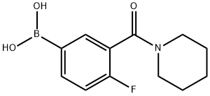 4-氟-3-(哌啶-1-羰基)苯基硼酸 结构式