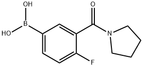 4-氟-3-(吡咯啉-1-羰基)苯基硼酸 结构式