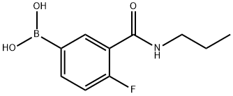 4-氟-3-(N-丙基氨甲酰基)苯基硼酸 结构式