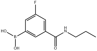 3-氟-5-(丙基氨甲酰基)苯基硼酸 结构式