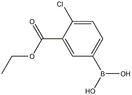 4-氯-3-(乙氧羰基)苯硼酸 结构式