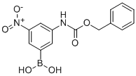 3-(苄氧基羰基氨基)-5-硝基苯基硼酸 结构式