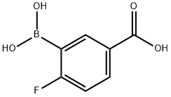 5-羧基-2-氟苯硼酸 结构式
