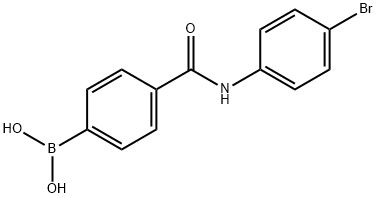 N-4-溴苯基-4-硼苯甲酰胺 结构式