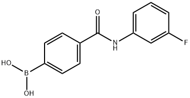 N-3-氟苯基-4-硼苯甲酰胺 结构式