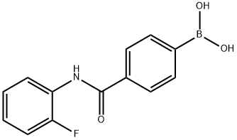 N-2-氟苯基-4-硼苯甲酰胺 结构式