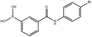 3-(4-溴苯基氨甲酰基)苯基硼酸 结构式